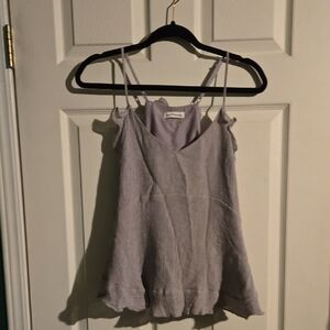 Dainty Hooligan Light Purple Ruffle Tank Size S